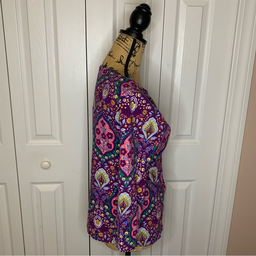 Talbots Purple and Pink Floral Blouse - Picture 3 of 11